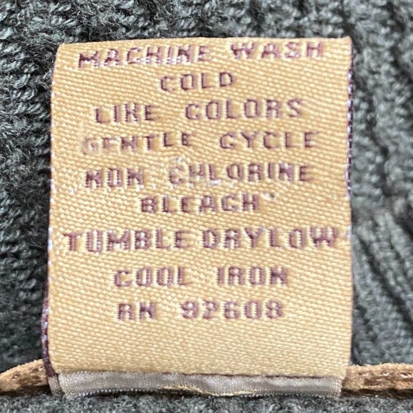 R&R Outdoors Henley Thermal Knit Sweater Olive Green Gorpcore Outdoor Rugged-M - Picture 9 of 10